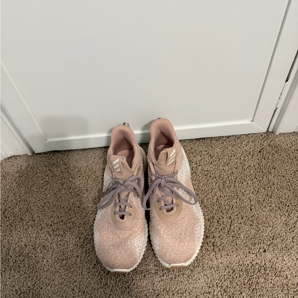 Adidas Women's Athletic Shoes in Light Pink and White